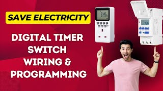 Digital Timer Switch Wiring & Programming |  Digital Timer Switch AC/DC Connection and Setup