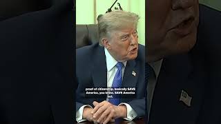 Trump thinks that Congress should pass the SAVE America Act
