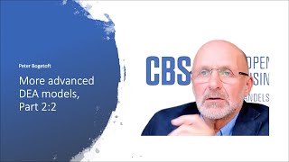 Peter Bogetoft, More advanced DEA, Part 2 of 2