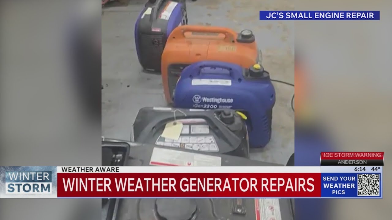 Winter weather generator repairs