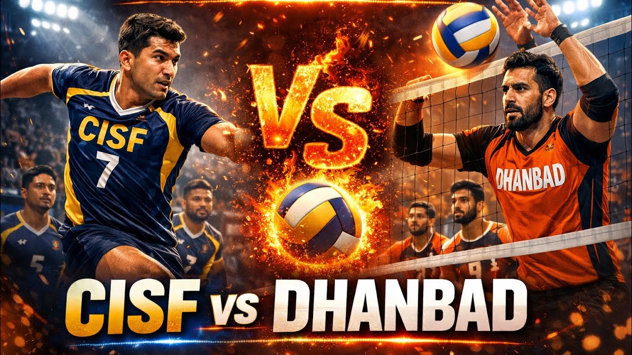 CISF VS DHANBAD Senior district final match (Set 1)