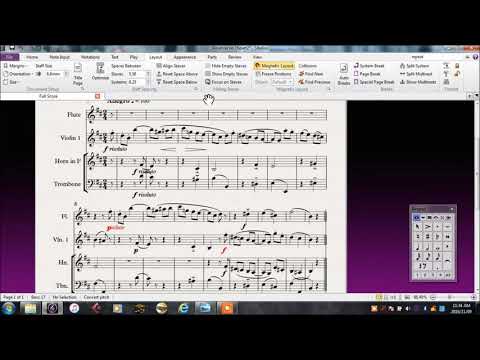 Sibelius Tutorial No. 7 Clean up, exporting and printing