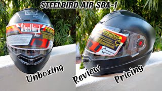 Steelbird Air Sba-1 Helmet Unboxing Review Pricing