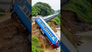 Train Tracks Sink Beside The River