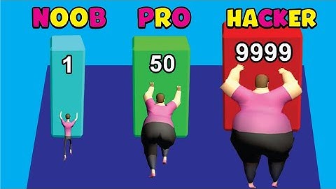 NOOB vs PRO vs HACKER in Fat Pusher