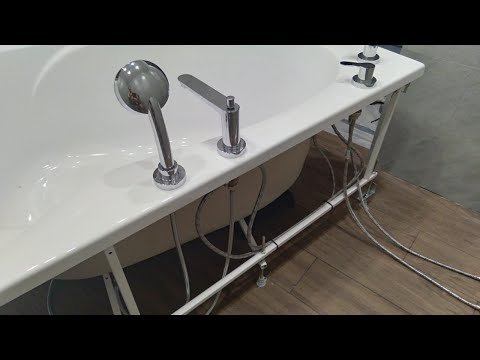 Установка смесителя Grohe BauEdge 25120000 на акриловую ванну Roca Luna