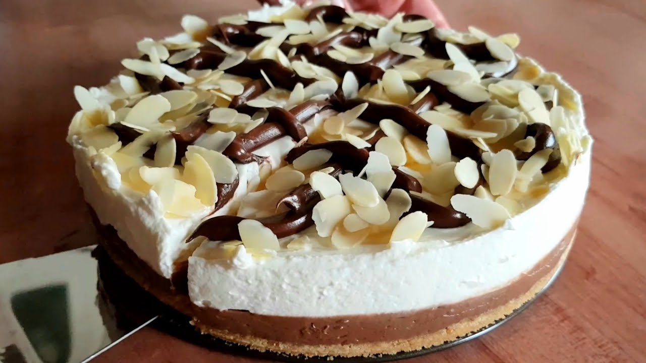 Легкий торт без выпечки подойдет к любому празднику! Чизкейк без выпечки с Нутеллой