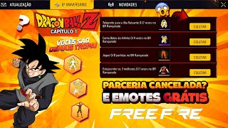 CORREE!! PARCERIA COM DRAGON BALL EM 2026, PEGUE O BANDEIRÃO, SAPATO ASTRO E BÔNUS 100% NO FREE FIRE