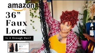 36” Faux Locs from Amazon 6 pack Curly ends