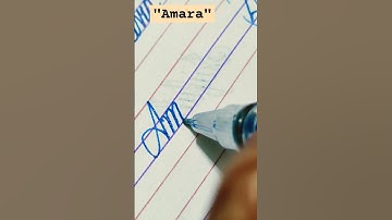 "Amara" name in cursive handwriting #calligrahy #cursive #learn #art #names #shorts #share