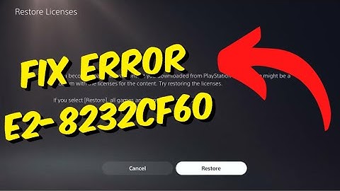 How To Fix PS5 Error E2-8232CF60