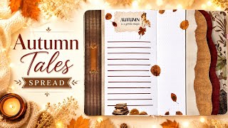 PLAN WITH ME & FLIP THROUGH | AUTUMN TALES JOURNAL SPREAD WITH NEW RONGRONG PLANNER SUBSCRIPTION KIT