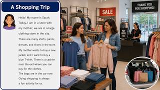 Learn English A1+ | ESL Reading & Listening Practice | A Shopping Trip