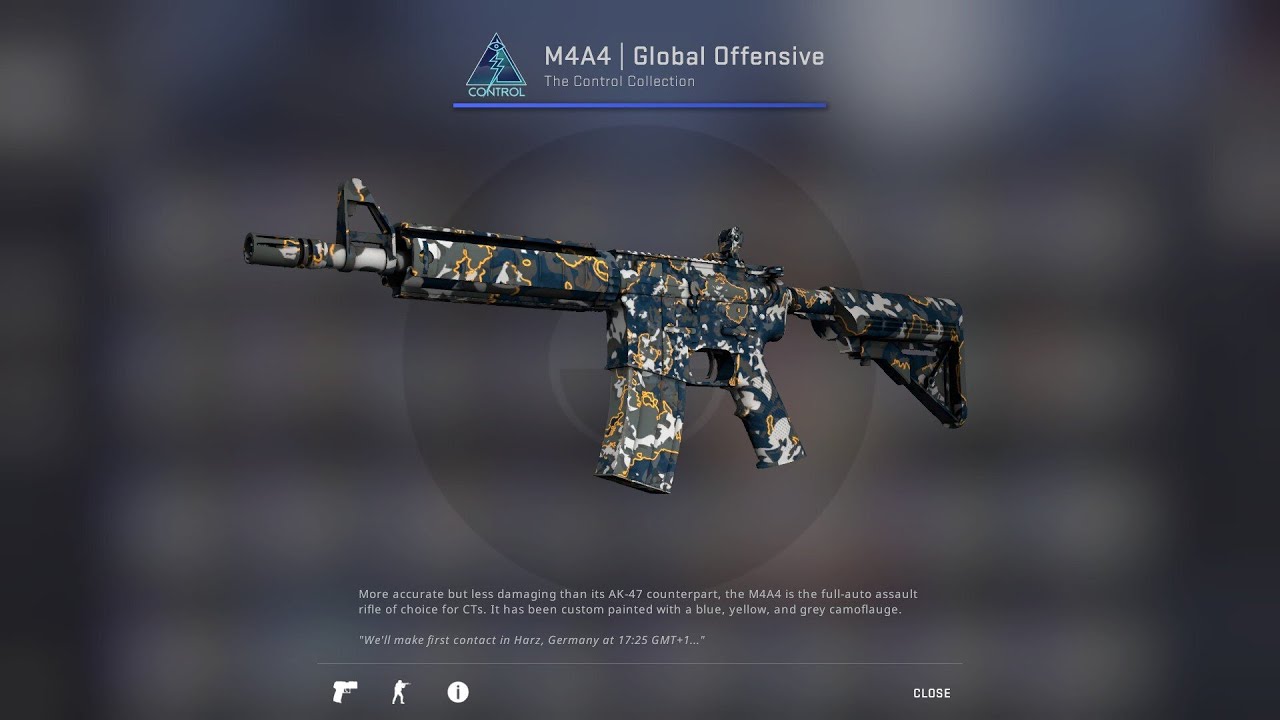 57% M4A4 | Global Offensive Trade Up Contract. (Control Collection & Train Collection).