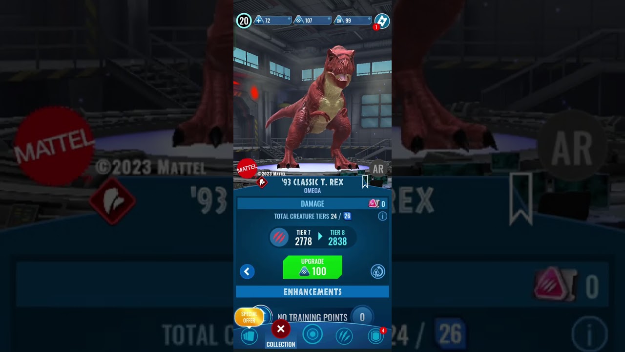 Increase 🆙 Attacks 💪 to the '93 CLASSIC T.REX