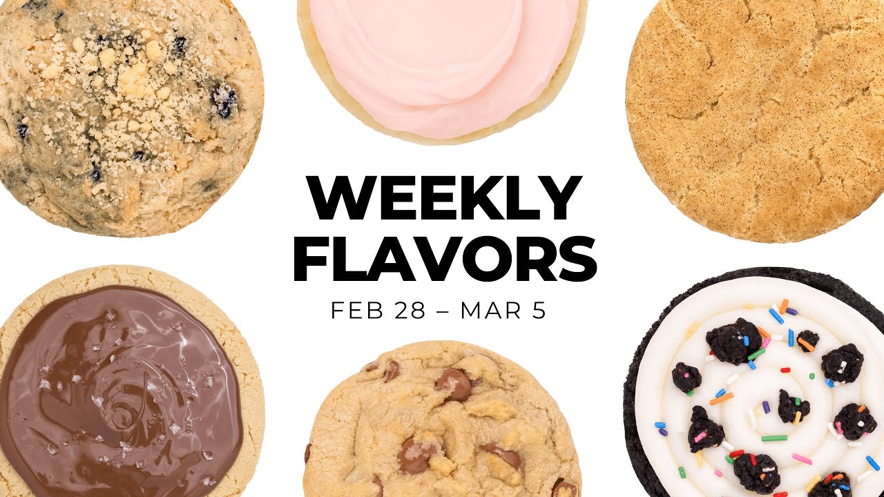 Snickerdoodle, Birthday Cake Ft Oreo, Blueberry Muffin & More | Crumbl  Weekly Flavors Feb 28 – Mar 5 - Youtube
