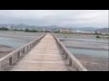山本譲二さんが歌う蓬莱橋はコレだ〜!(静岡県島田市 )★大井川に掛かる世界一長い木造歩道橋