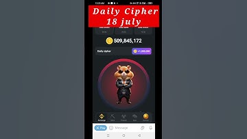 Hamster Kombat Daily Cipher Morse Code || 18/07/2024 || Claim 1,000,000 Coins Task Reward 18 July