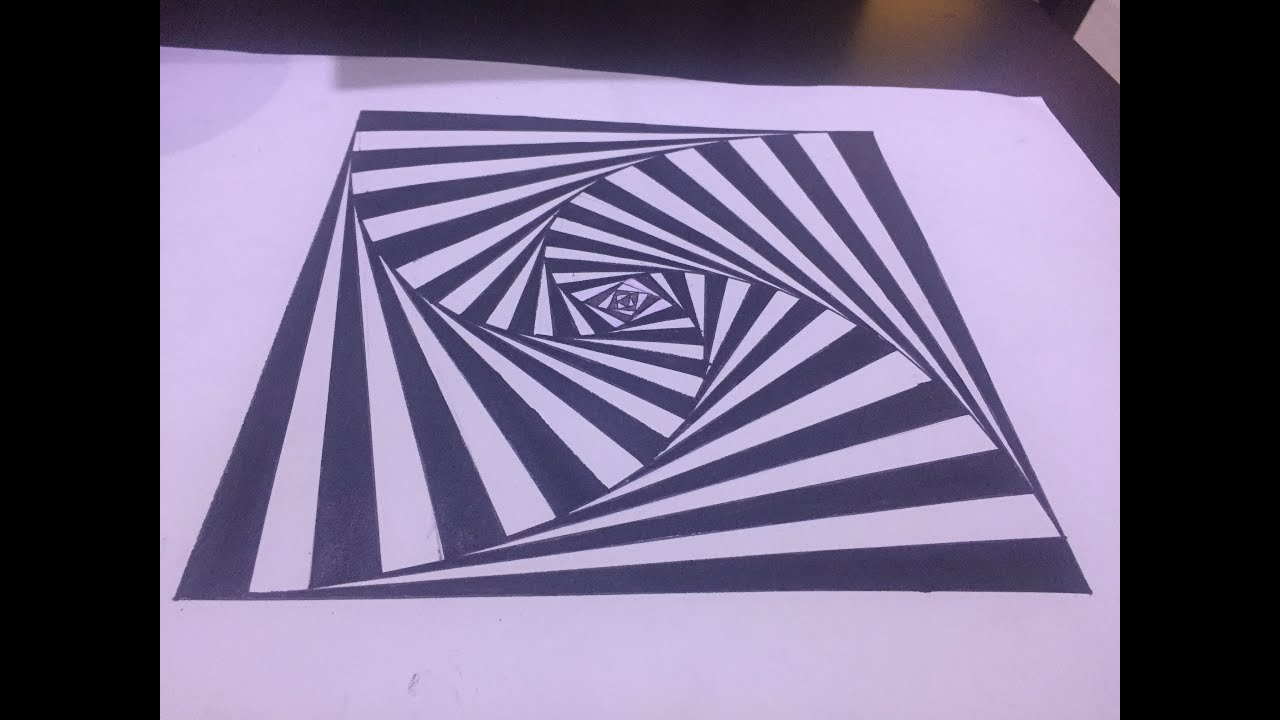 Easy and fast OP art, 3D and interesting,Optical Illusion Art - YouTube