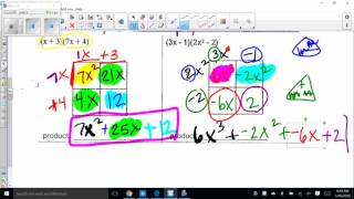 Unit 12 8th Grade multiply binomials   use table method