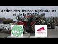 Manifestation des jajeunesagriculteurs672 et de la fdsea4927 au eleclercfrance segr