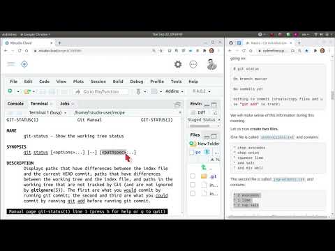 git status, add, rm --cached, commit, log - YouTube