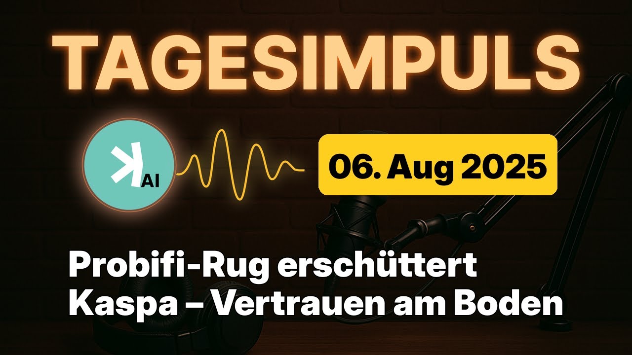 Kaspa Tagesimpuls - 6. August 2025