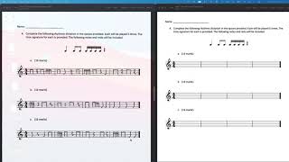 Rhythmic Dictation - Year 7