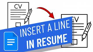 How To Insert A Line on resume in Google Docs