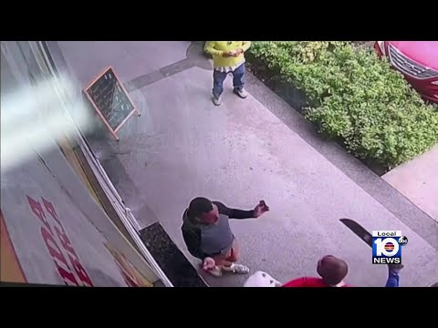 Caught on Camera: Former Cuban baseball player detained after waving machete in Kendall shopping plaza