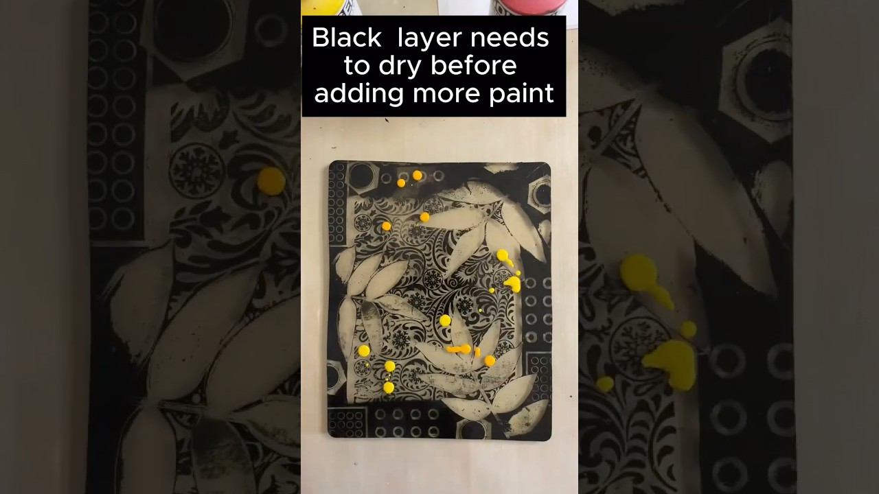 Gelli Printing with Leaf Masks and Embossed Roller 