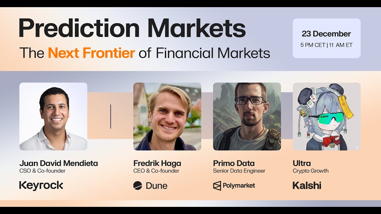 Prediction Markets with Polymarket, Kalshi & Dune