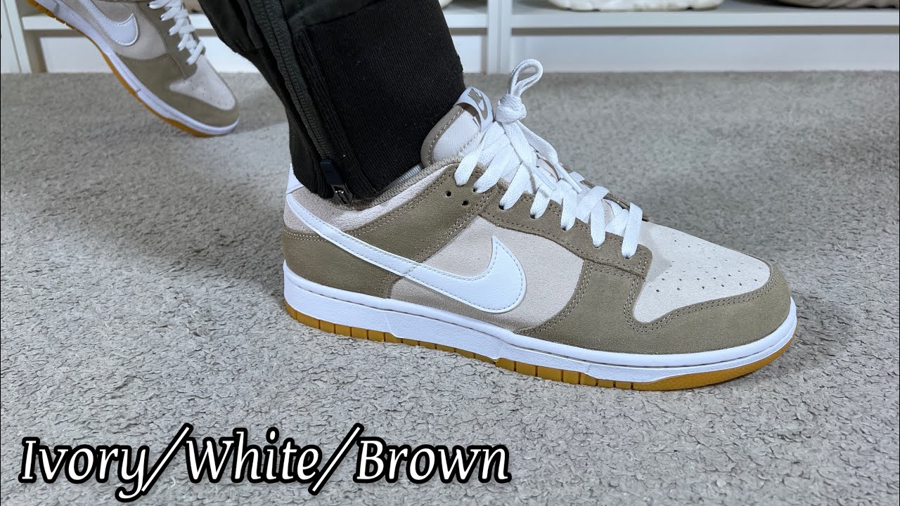 Nike Dunk Low Ivory, White, Brown Review& On foot - YouTube