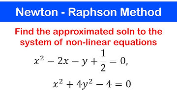 🟢11a - Newton - Raphson Method for Functions of Several Variables (Non-Linear Systems of Equ