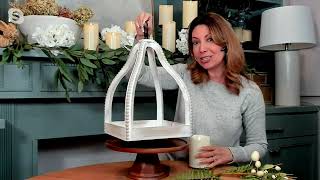 Luminara 15" Wooden Lantern with 5.15" Flameless Pillar on QVC