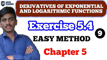 Derivative of exponential and logarithmic functions||Exercise 5.4