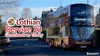 Lothian Buses Service 23 Greenbank to Trinity • Volvo BZL DD 720 SF74YOR • FRV 24/11/24