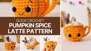 Quick Crochet Pumpkin Spice Latte Pattern - Fall Crochet Project