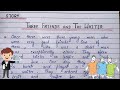 Three Friends And The Waiter Story | Story Writing | Write story on Three Friends And The Waiter