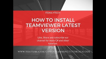 How to Install TeamViewer 13 on windows 8.1 PC/Laptop