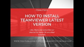 How to Install TeamViewer 13 on windows 8.1 PC/Laptop