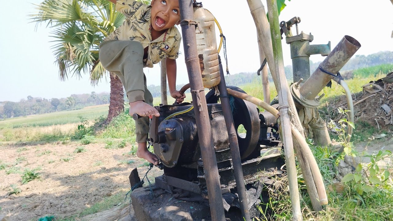 How to Smell Stinger Village Boy old Machine Start. Water 🌊 pump Machine Start.
