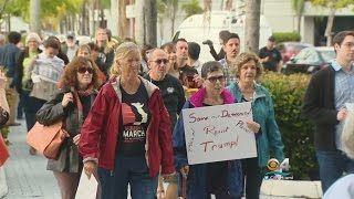 Anti-Trump Protesters Take Fight To Local Leaders Who Didn’t Hold Town Hall