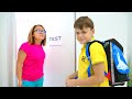 Anabella and Bogdan show the importance of studying for school  School stories for kids