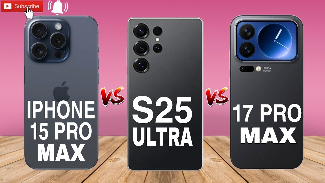 iPhone 15 PRO max vs Samsung galaxy S25 ultra vs Xiaomi 17 PRO max full comparison which is best. 