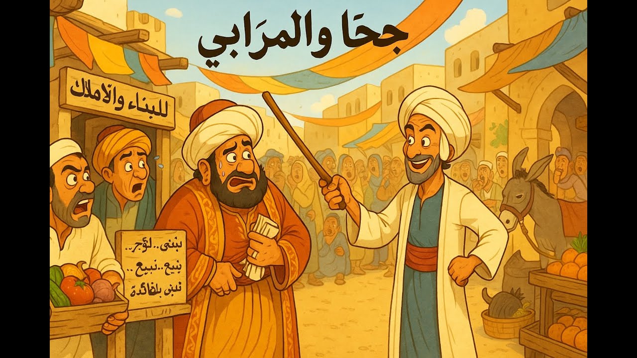 جحا و السمسار المرابي لكن جحا كان له بالمرصاد شاهد الحيل وتعلم الحكمة