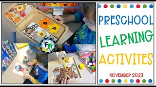 Preschool Learning Activities That We Did For November 2023