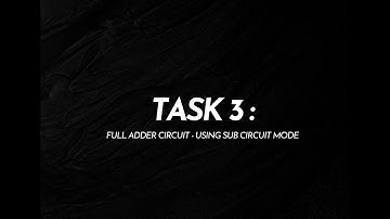 TASK 3: : FULL ADDER CIRCUIT- USING SUB CIRCUIT MODE