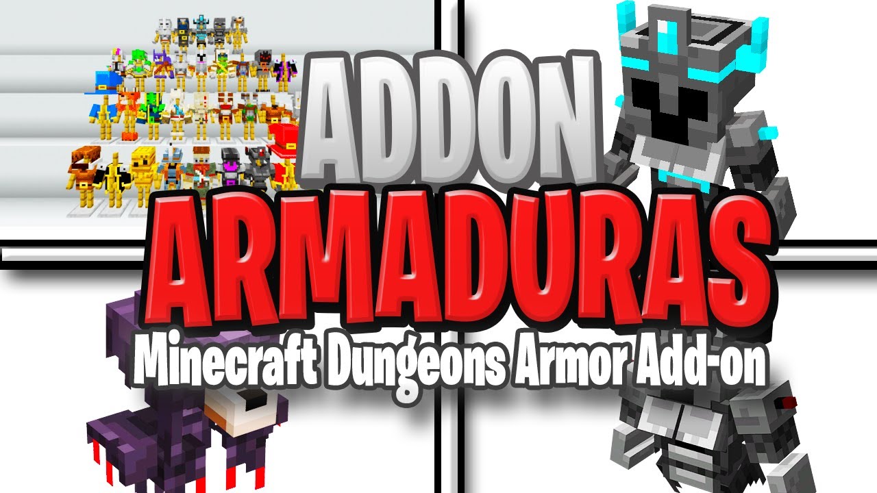 ADDON de ARMADURAS para MINECRAFT PE 1.18 * Dungeons Armor Addon * MODS ...