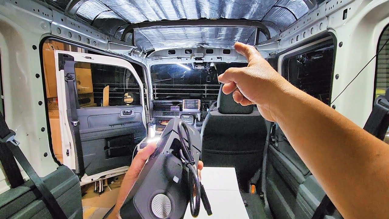 N-VANに天井断熱&ミラー交換型ドラレコ&LED室内灯を装着して車中泊仕様にDIYしてみた【後編】